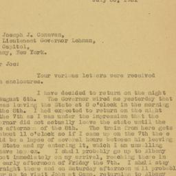 Letter: 1931 July 30