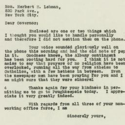 Letter: 1930 April 18