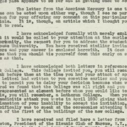Memorandum: 1931 July 24