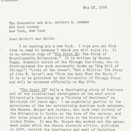 Letter: 1958 May 23