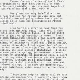 Letter: 1962 April 24