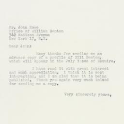 Letter: 1958 June 13