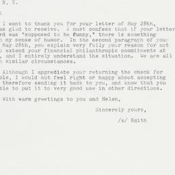 Letter: 1962 June 5