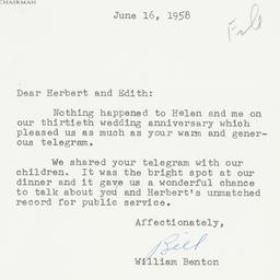 Letter: 1958 June 16