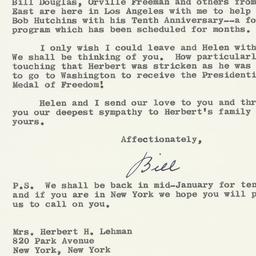 Letter: 1963 December 6