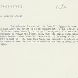 Memorandum: 1958 July 19