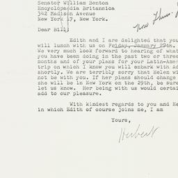Letter: 1960 January 20