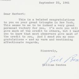 Letter: 1961 September 25