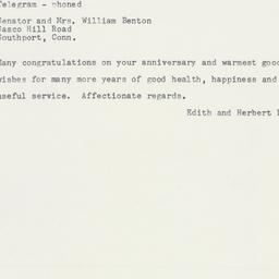 Telegram: 1958 June 12