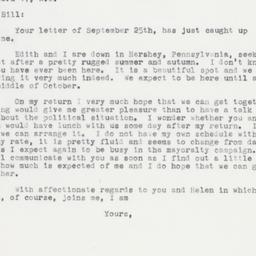 Letter: 1961 October 2