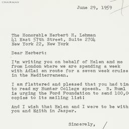 Letter: 1959 June 29