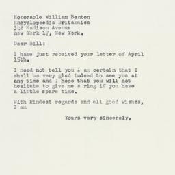 Letter: 1958 April 18