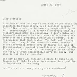 Letter: 1958 April 22