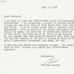 Letter: 1958 July 2
