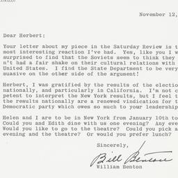 Letter: 1962 November 12