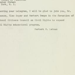 Telegram: 1948 April 7