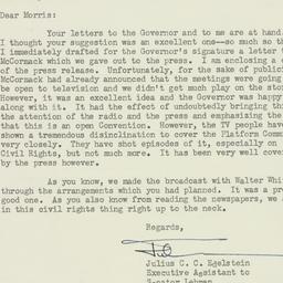 Letter: 1952 July 18