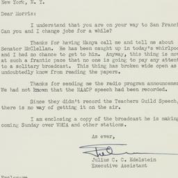 Letter: 1954 March 12