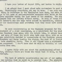 Letter: 1954 August 23