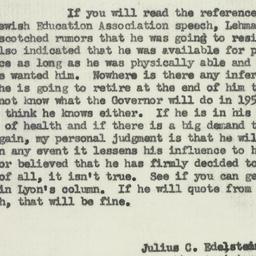 Letter: 1954 January 8