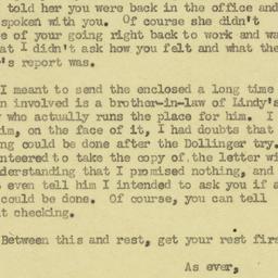 Letter: 1952 August 19