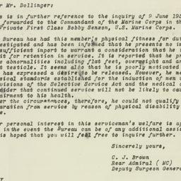 Letter: 1952 July 9