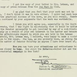 Letter: 1954 June 18