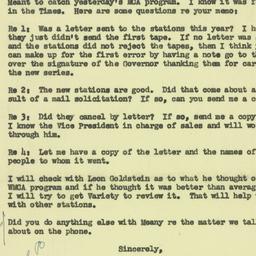 Letter: 1954 February 8