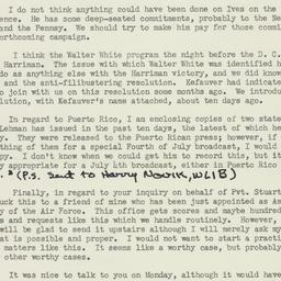 Letter: 1952 July 2
