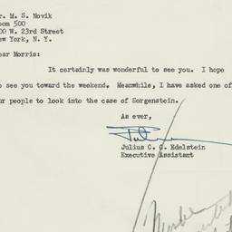 Letter: 1953 November 18
