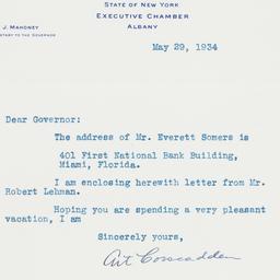 Letter: 1934 May 29