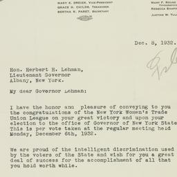 Letter: 1932 December 8