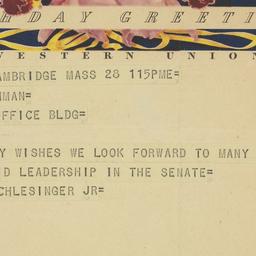 Telegram: 1955 March 28