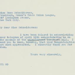 Letter: 1935 May 1
