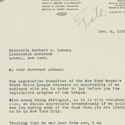 Letter: 1932 December 8