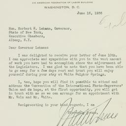 Letter: 1936 June 16