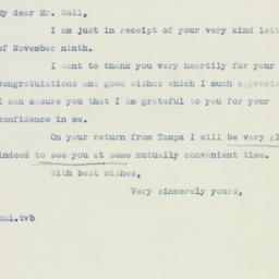 Letter: 1936 November 18