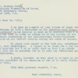 Letter: 1936 March 5