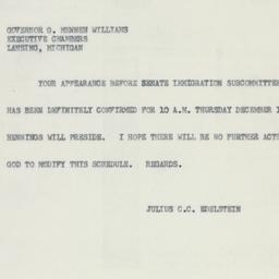 Telegram: 1955 November 23