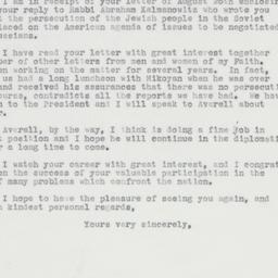 Letter: 1963 August 31