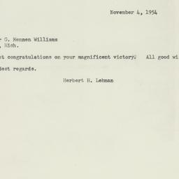 Telegram: 1954 November 4