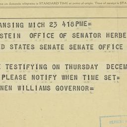 Telegram: 1955 November 23