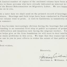 Letter: 1960 June 8