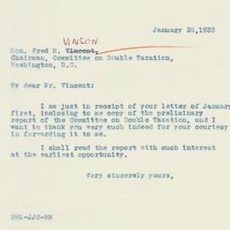 Letter: 1933 January 26