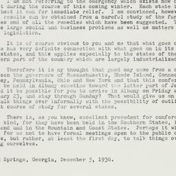 Letter: 1930 December 5