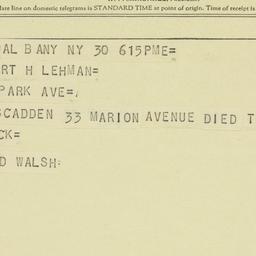 Telegram: 1959 November 30