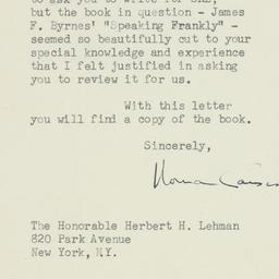 Letter: 1947 September 30