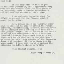 Letter: 1959 December 2
