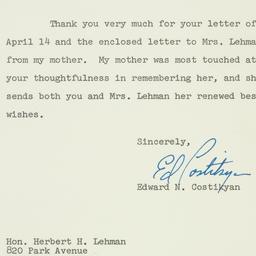 Letter: 1962 April 24