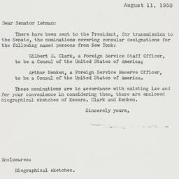 Letter: 1950 August 11